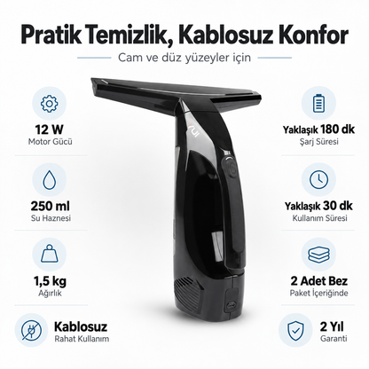 2 Yıl Garantili Cam Temizleme Makinesi